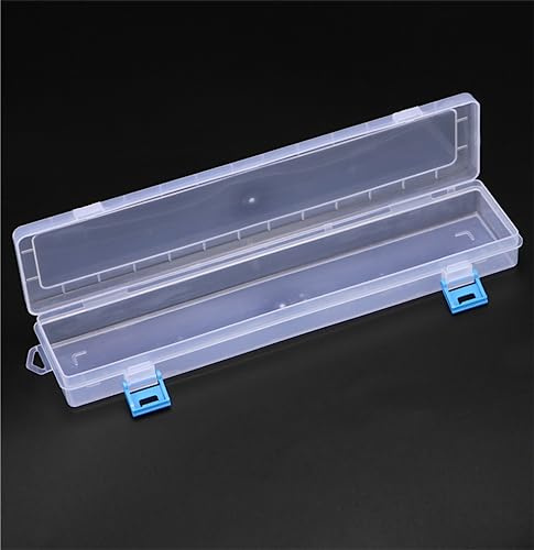 XINCHI 1/2 Stück Pinsel Aufbewahrungsbox Kunststoff Pinselhalter Aquarellstifte Stifteboxen durchsichtig Pinselhalter Stapelbar Stiftebox mit Schnalle Behälter für Bleistifte Buntstifte Schreibwaren