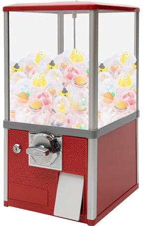 Distributori Automatici Per Aziende, Distributore Automatico Di Caramelle Traslucide, Distributore Automatico Di Caramelle Vintage, Distributore Automatico Di Caramelle A Gettoni E Salvadanaio,Red