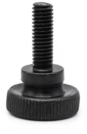 AYYSSM Rändelschraube mit Rändelkopf aus schwarzem Stahl, von Hand festziehen, Vorhangwand-Verschlussschrauben M3-M10(18mm,M10 (10Pcs))