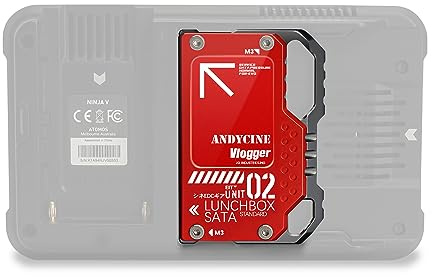 Lunchbox II SATA SSD Hülle, kompatibel mit Atomos Ninja V, V+, Ninja Flame, Ninja Inferno, Shogun Inferno, für 860 EVO/QVO 1/2TB, 870 EVO/QVO 1/2TB SSD