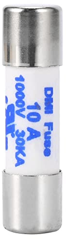 Asyduey Multimeter 10 x 38mm 1000V 10A Cylinder Ceramic Fuse White