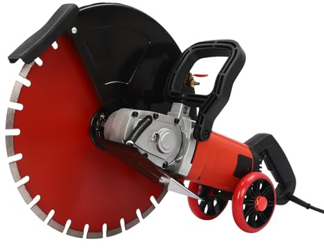 16-Zoll Schlitzmaschine, 4000W Elektrische Wandfräse, 3000 RPM, Einstellbare Schnittbreite bis von 165 mm, für Beton, Granit, rotem Ziegelstein, Keramik – inkl.1 Sägeblatt