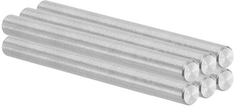 PATIKIL 6mm x 75mm Dübelstift Edelstahl 6 Stück 304 Edelstahl Stifte Regalstifte Stützstange Metall Befestigungselemente Für Regale Möbel Befestigungskomponente Silber