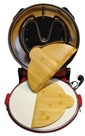 Melchioni Family | BELLA NAPOLI PLUS Forno Pizza 400°C con Piatto Refrattario Ø31cm Removibile, Doppia Resistenza, Termometro, 2 Palette, Cottura Rapida 1300 Watt