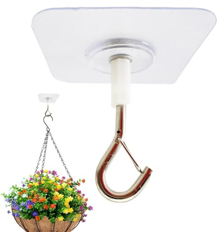 Ganci adesivi da parete, senza foro, resistenti, decorazione per la casa con fibbia di sicurezza per appendere ghirlande, lanterne, fioriere, borse