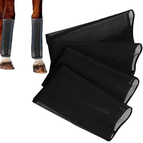 Stivali protettivi contro le mosche per cavalli - Leggings traspiranti di protezione per le gambe | Socks in rete portatili equini rifornimenti estivi per ranch aziende agricole