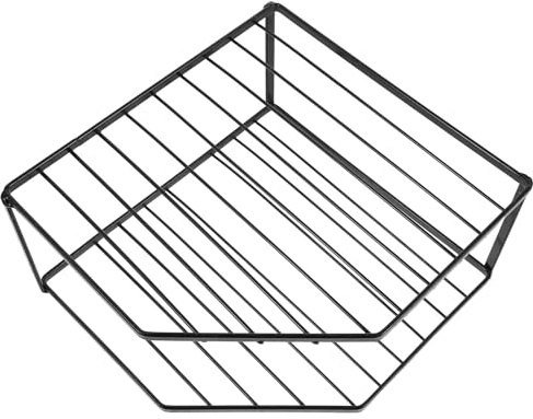 Sosoport Organizer da Angolo per Cucina Mensola Porta Pentole e Padelle Doppio in Metallo Nero Supporto da Banco per Ottimizzare Spazi e Accesso Facile