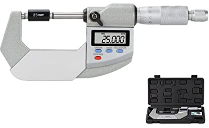 Micrómetro IP65 Micrómetro digital exterior 0-25/50/75 / 100mm 0.001mm Agua/a prueba de aceite Medida electrónica Calibrador(25-50mm)