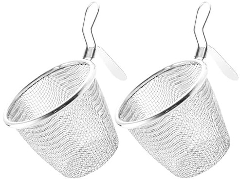 Colino da cucina in acciaio inox con scarico, imbuto in acciaio inox: cucchiaio scolapiatti, cestello per cucina, ristorante, casa, decorazione da tavolo, 2 pezzi