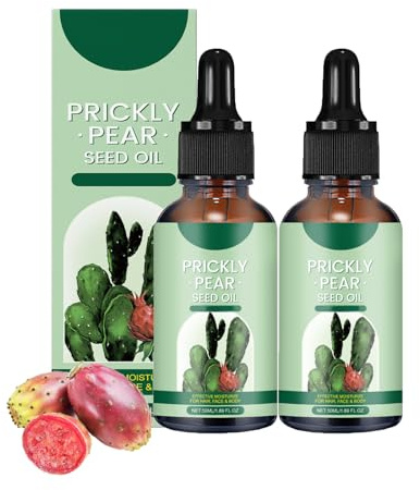Olio di semi di fico e olio di fico per la pelle del viso, olio biologico spremuto a freddo per viso, corpo e capelli, olio idratante rassodante per pelle secca, crema idratante (2 PCS)