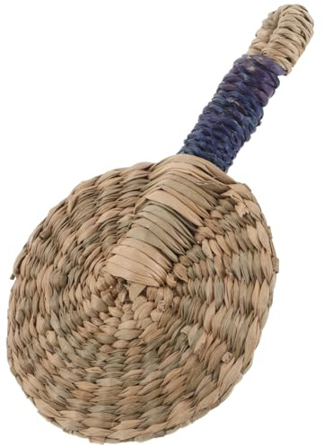 Toyvian Ventilador de Mano Portátil de Fibra Natural Vietnamita, Diseño Ergonómico Redondo Estilo Bohemio para Paseos Mercado y Balcones en Verano