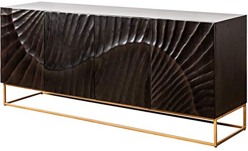 invicta INTERIOR Massives Sideboard Scorpion 177cm Mangoholz aufwendige 3D Schnitzereien Kommode Wohnzimmerschrank Anrichte