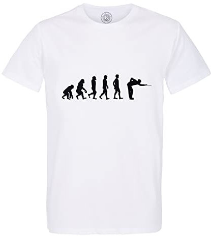 Rundhals-T-Shirt aus Bio-Baumwolle für Herren Evolution Billard Bar Snooker Leidenschaft