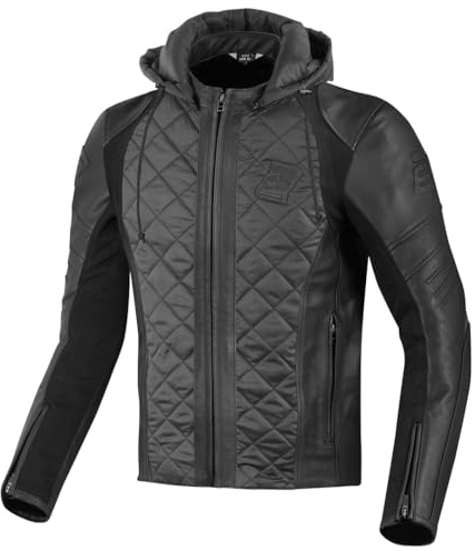 Bogotto Radic Motorrad Leder-/Textiljacke, schwarz, S