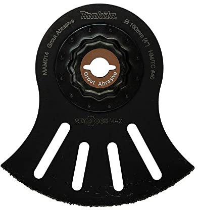 Makita E-08626 StarlockMax® - Multiherramienta oscilante de metal duro de 4 pulgadas con hoja de sierra segmentada de carburo de tungsteno de grano 40