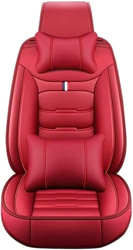 FROBEA Auto-Sitzbezüge für BMW X1 E84 X1 1.Gen 2009-2015, PU Leder Vollständige Abdeckung wasserdichte Gemütlich Sitze Vorne und Hinten Autositzbezüge Full Set, Autozubehör,Luxurious_Set-C_Red