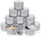 12 Piezas Tarros de Vela para Hacer Velas, Frasco de Vela de Aromaterapia Reutilizables, Latas de Metal Redondo Vacío Recipientes con Tapas, Contenedores de almacenamiento, Cajas de Vela DIY (Plata)
