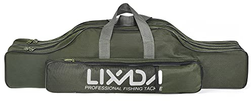 Angelzubehör-Tasche,KOCAN 100 cm/130 cm/150 cm Angeltasche,tragbar,zusammenklappbar,für Angelruten,Rollen,Angelruten-Ausrüstung,Tackle-Werkzeug,Tragetasche,Träger,Reisetasche,Aufbewahrungstasche,Organ