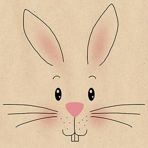 20 Servietten aus Recycling-Papier Ostern Hasengesicht als Tischdeko. Papierservietten mit Motiv. Auch für Decoupage und Serviettentechnik 33x33cm