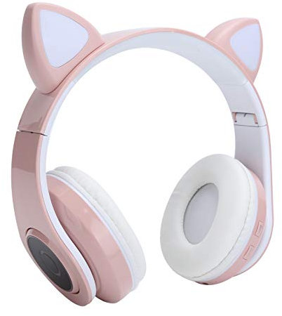 Cuffie Cuffie Sovrauricolari Cuffie Auricolari per Gatti con Luce LED Cavo da 3,5 Mm Cuffie Pieghevoli Luce LED Cavo da 3,5 Mm Pieghevole con Gatto (#2)