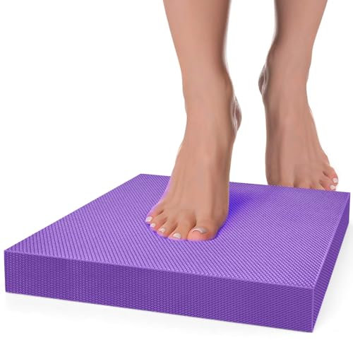 Balance Pad- Foam Balance Pad for Workout, Non-Slip & Water-Resistant Stability Trainer Mat, Soft TPE Exercise Foam Mat for Rehabilitation Stability,Physical Therapy,Fitness,Yoga (15.7 * 13 * 2)