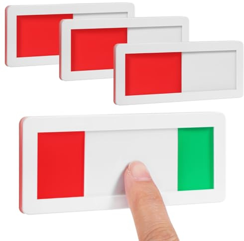 Lurrose 4 Pcs Meeting Room Door Signs Slide Door Label Vacant Occupied Indicator for Office Toilet Privacy in Session Status 3.94 X 1.57 in