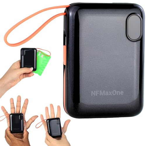 Batterie Externe Charge Rapide 10 000 mAh - Mini Power Bank Portable avec écran LED USB - Batterie Compatible avec iPhone 14 13 12 Samsung Huawei Xiaomi Nero - Ports USB.06