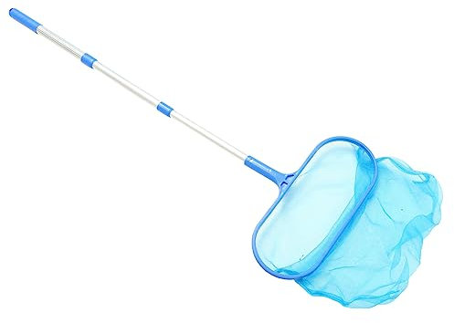 IWOWHERO Schwimmbadreiniger Kescher Mit Teleskopstange Feinmaschiges Netz Für Poolreinigung Schmutzfangnetz Für Schwimmbecken Und Fischteiche Stabiler Rahmen