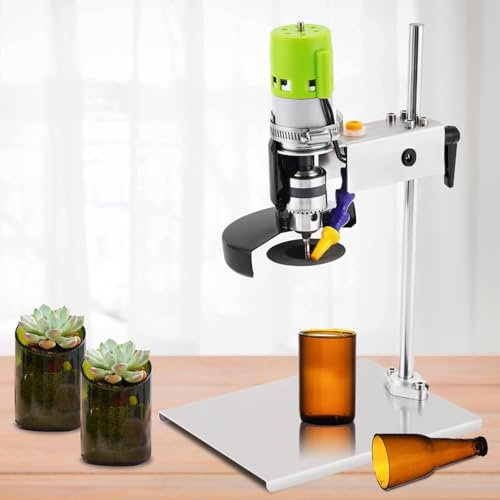 Cortador de Botellas eléctrico, 200 W, Kit de Cortador de Botellas de Vidrio Ajustable, Herramienta de Bricolaje, Juego de máquina cortadora de Acero Inoxidable para Vino, Herramienta rotativa