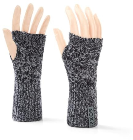 LK Trend & Style SOXS Gelenkwärmer warme Wollhandstulpen Armling mit Daumenloch, atmungsaktiv, hochwertige Schafwolle