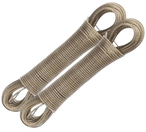 Topolenashop Filo Stendibiancheria 40m con Anima in Acciaio Ø2mm 2 Cavi da 20m Antiruggine Impermeabile per Esterno Bucato da Balcone, Giardino, Campeggio Filo Stendipanni Robusto 2406309