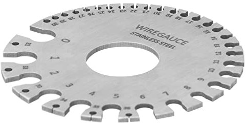Wire Gauge Measuring Tool, Tool, Stainless Steel Welding Round Diameter Thickness Dual Sided Metal Sheet GuageMetal Ruler Woodw Supplies