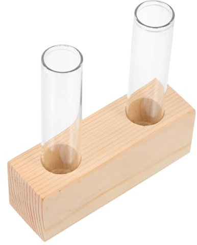 VINTORKY Hydroponische Pflanzenvase Aus Dekorativer Pflanzenterrarium Für Haushalt Und Büro 2 Röhren Ideal Für Zimmerpflanzen Und Pflanzenvermehrung Transparentes