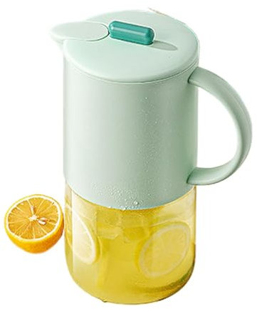 Jarra de de vidrio, resistente al calor, con asa, dispensador hermético de bebidas heladas, dispensador de bebidas heladas de 1500 ml para, utensilios de servicio fáciles de limpiar