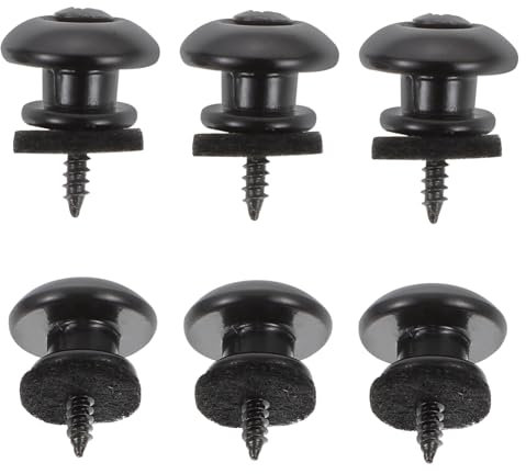 Yardwe 6 Stück Gitarrengurtschnalle Befestigungsschnallen Für E-gitarrengurte Befestigungen Für Gitarrengurte Befestigungszubehör Für Gitarrengurte Gurtfixierer Für E-gitarre Eisen Black