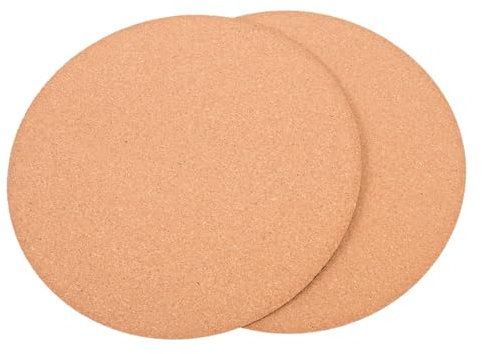 TOYANDONA 2pezzi Sottobicchieri in Sughero Naturale per Vasi da Fiori Vaschette per Raccolta Acqua Tappetini Impermeabili per Piante da Giardino e Bonsai