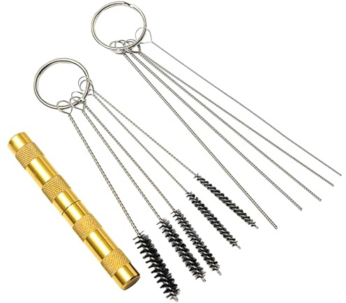 Syengery Cepillos De Limpieza para Aerógrafo | Juego De Limpieza para Aerógrafos | Herramienta De Aguja Inoxidable Resistente para Mangos | Trabajo Profesional En Tubos Y Hogar