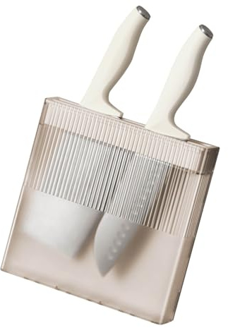Hztyyier Portacoltelli da Parete, Ceppo Portacoltelli da Parete in Materiale ABS con Design Compatto e Facile Installazione per l'organizzazione della (Colore del caffè)