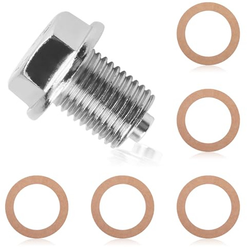 Sunyunze Magnetische Ölablassschraube M14x1,5 mit Dichtring Ablassschraube Öl Ölschraube Universelle Magnetische Dichtung Ölwannenablassmutter für Auto Motorrad Boot