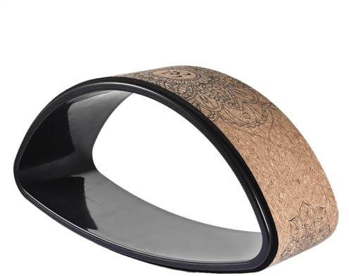 Yoga Wheel - Fitness Made of Natural Cork, Backbend Balance Training Device, Exercise Accessories for Stretching Support, Abdominal Exercises for Flexibility of the Rear Chest Spine for the