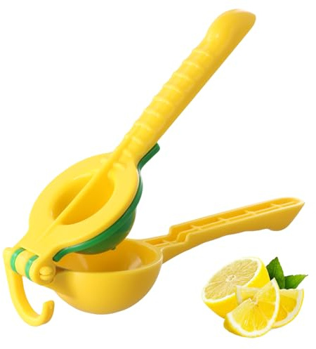 Presse Citron Manuel 2-en-1 en PP – Presse Agrumes pour Citron & Lime, Passe au Lave-Vaisselle, Avec Anneau de Suspension, Accessoire de Cuisine pour Bar, 25x7,5cm