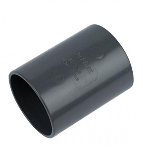 FLOPLAST Solvent Grey 32mm (36mm) Waste Coupling - Bag of 2