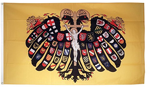 Digni Bandiera Sacro Romano Impero Germanico Aquila Bicipite - 90 x 150 cm Sticker Gratis