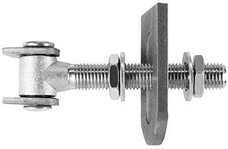 SOTECH 2 x Torangel verstellbar M24 x 190 mm mit Anschweißlaschen Torbeschlag Stahl-Torband Stahltor-Scharnier