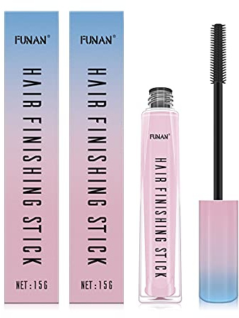 FUNAN Hair Finishing Stick 2 Pack, Flyaway Feel Stick Hair, Small Broken Hairs Finishing Cream, Non-Greasy and Non-Sticky
