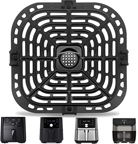 GXF Air Fryer Accessories for Instant Vortex Gourmia, Original Replacement Grill Plate Pan Crisper Tray Rack Parts Plus Gourmia 6 Quart Fryer, Dishwasher Safe