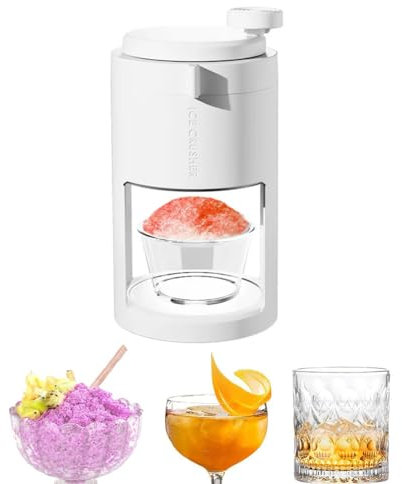 NMVB Broyeur à Glace Manuel, Rasoir à Glace Manuel Portable de 27 cm, Machine à Glace pilée avec Moule à Glace et Pelle pour fêtes, Bars, Restaurants