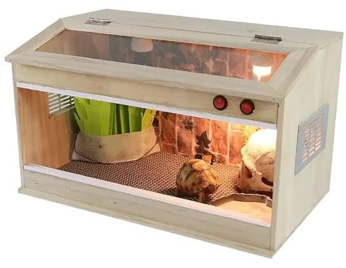 Maison de tortue enclos en bois pour tortues, maisons pour reptiles, lézard, caméléon, gecko, incubateur pour animaux domestiques, habitat intérieur pour tortues, cage extérieure pour reptiles, petite