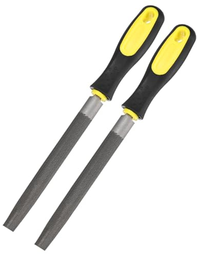 M METERXITY 2 Pcs Lima A Mezzotondo In Metallo 6 Pollici, Lima Diamantata In Acciaio Ad Alto Contenuto Di Carbonio Lima Manuale Con Impugnatura In PVC Per Legno/Metallo