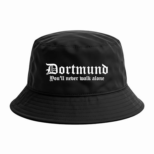 Dortmund Never Walk Alone Anglerhut | Bucket Hat & Mütze für Fußballfans – Unisex Fischerhut im Ruhrpott Supporter Style – Szene Streetwear für Männer & Frauen